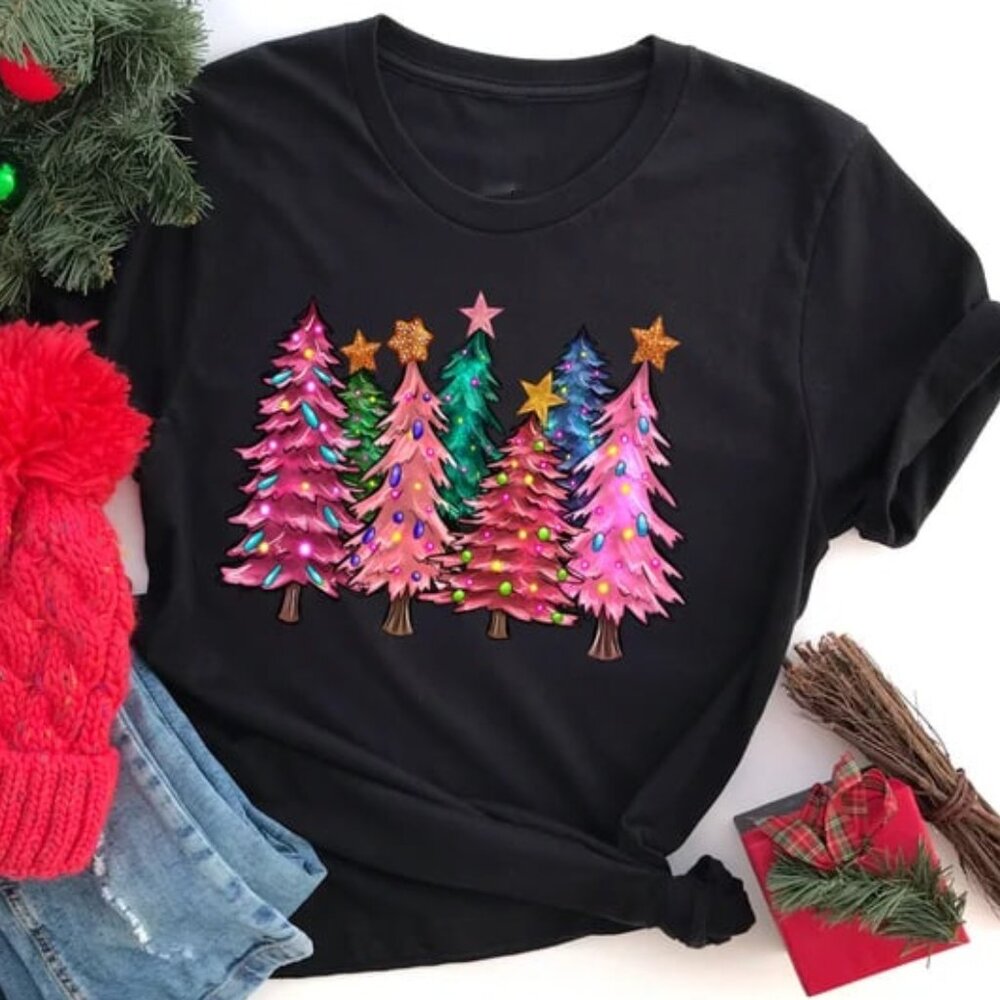 Christmas Tree Shirt, Graphic Christmas Tree, Cute Christmas Gift
